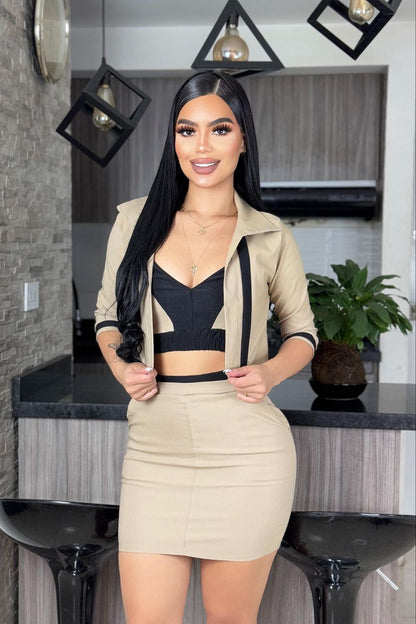 Noir Sovereign – Elite Skirt Set