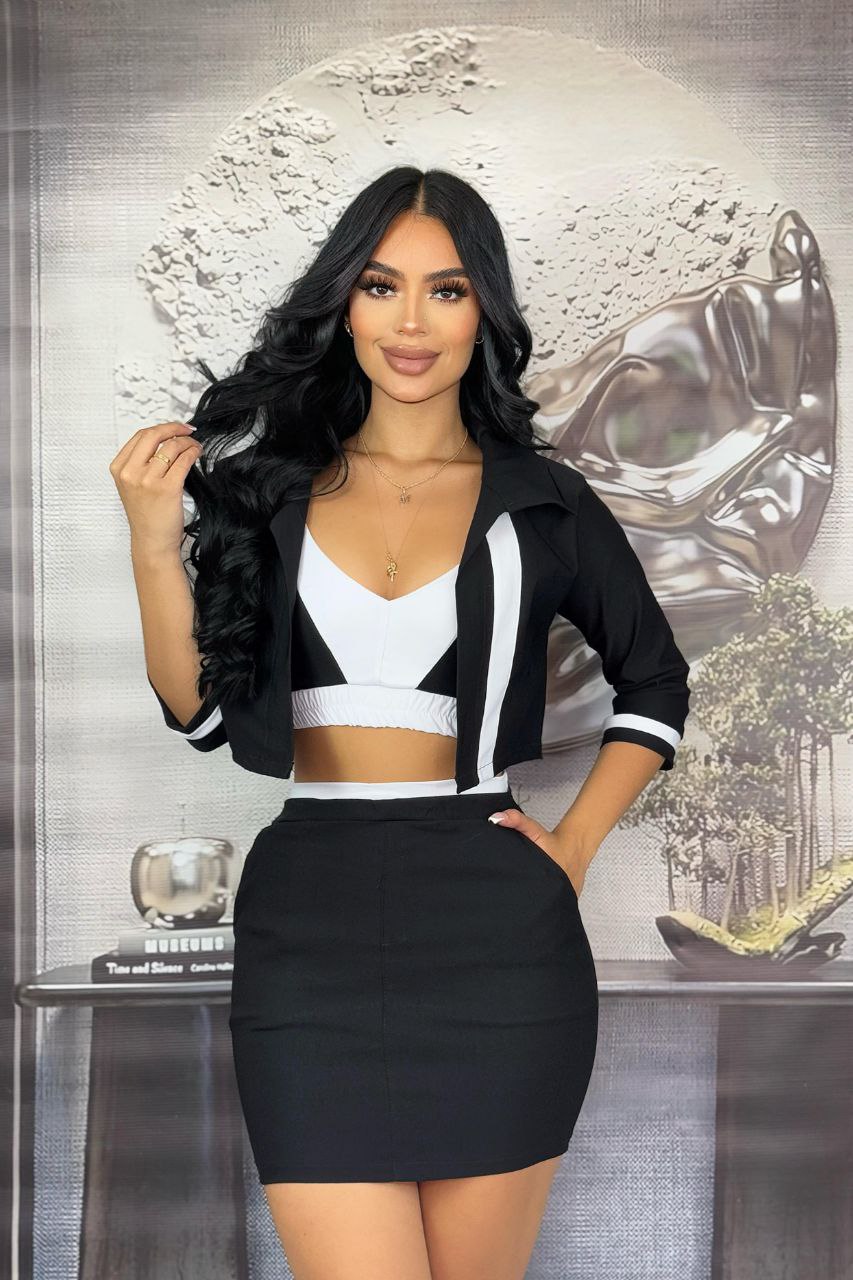 Noir Sovereign – Elite Skirt Set