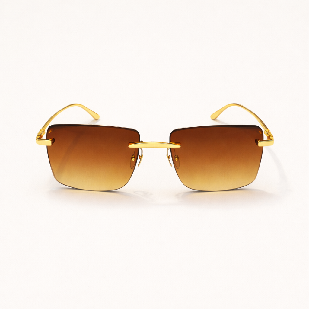 Gafas de Lujo Rimless Doradas – Noir Jaguar Elite